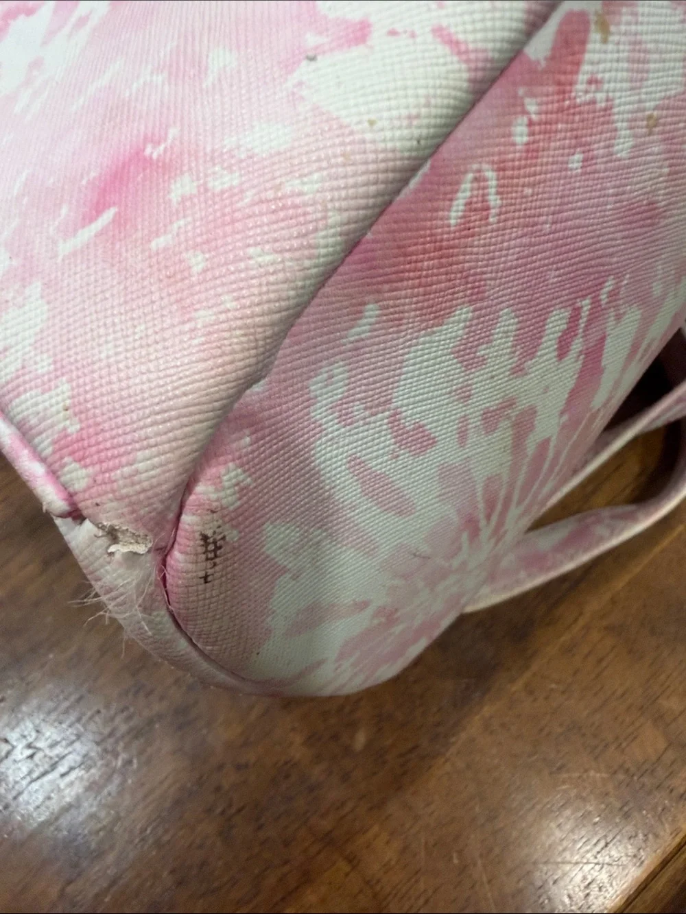 Under One Sky Pink and White Tie-Dye Backpack